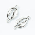 Cowrie Shell Connector Alloy Jewelry Making Component in 2 Finish Options view 3