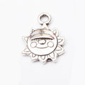 Smiling Sun Face Metal Charm Pendant For Jewelry Making view 3