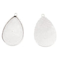 Teardrop Cabochon Pendant Setting in Two Antique Finishes view 3