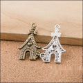 Heart Detail Doghouse Metal Charms in Two Finishes view 3
