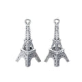 Three Dimensional Eiffel Tower Charm in Two Antique Finishes view 3