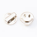 Round Smiley Face Slider Bead Jewelry Component in Four Finishes view 3
