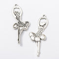 Ballet Dancer Metal Charms in Two Antique Finishes view 3
