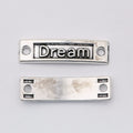 Dream Word Bar Double Loop Jewelry Connector Component view 3