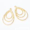 Triple Teardrop Wire Connector in Multiple Metal Finishes for Jewelry Making view 3