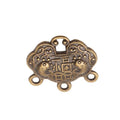Chinese Good Fortune Lock Connector Metal Jewelry Making Component view 3