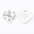 Heart Decision Spinner Metal Charm for Jewelry Making in Antique Bronze and Antique Silver view 3