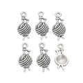 Yarn Ball Metal Charms in Gold and Silver Finishes view 3