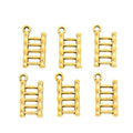 Mini Ladder Metal Charm Pendant in 2 Finishes for DIY Jewelry view 3
