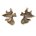 Flowing Angel Metal Charms in Two Antique Color Finishes view 3