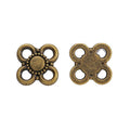 Four-Loop Flower Component In 2 Metal Finishes For Jewelry Making view 3