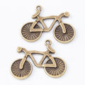 Vintage Finish Metal Bicycle Charms in 2 Style Options view 3