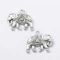 Patterned Elephant Metal Charms in Three Antique Finishes view 3