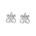 Lyre Instrument Metal Charm Pendant in 2 Finishes for DIY Jewelry view 3