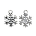 Small Snowflake Charms in Four Distinct Metal Finishes view 3