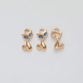 Enamel Sitting Cat Charm Metal Pendant for Jewelry Making view 3