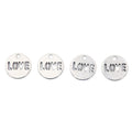 Round LOVE Message Metal Charms in Two Finishes for Jewelry Making view 3
