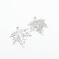 Veined Maple Leaf Charm in 2 Metal Finishes for Jewelry Making view 3