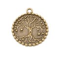 Ornate Tree of Life Metal Charms in 2 Pictured Finishes view 3