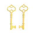 Heart Top Skeleton Key Charm Pendants in Four Finishes view 3