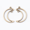 Vintage Style Metal Crescent Moon Open Bezel in 4 Metal Finishes view 3