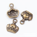 Mini Crown Metal Charms In Four Finishes For Jewelry Making view 3