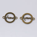 Friend Round Two Loop Connector in Two Antique Finishes view 3
