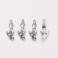 Small Curled Octopus Charm in 5 Metal Finishes for Jewelry Making view 3