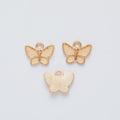 Textured Butterfly Metal Charms in 4 Pictured Finishes view 3