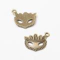 Vintage Filigree Masquerade Mask Charms in Multiple Finishes for Jewelry Making view 3