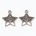 Open Star Tree of Life Charms in Two Antique Finishes view 3
