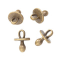 Baby Pacifier Metal Charms in 2 Pictured Finishes for Jewelry Making view 3