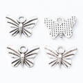 Butterfly Metal Charm 2 Finish Options Craft Supply view 3