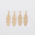 Cutout Feather Charm in 5 Metal Finishes for Jewelry Making view 3
