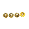 Layered Floral Bead Caps in Four Metallic Finishes for Jewelry Making view 3