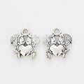 Heart Couple Detailed Metal Charm in 2 Finishes for Crafting view 3