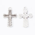 Layered Cross Metal Charms in 2 Pictured Finishes for Jewelry Making view 3