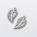 Filigree Curved Leaf Charm in Multiple Metal Finishes for Jewelry Making view 3