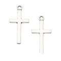 Slim Cross Metal Pendant Charms in 8 Distinct Finishes view 3