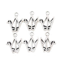 Origami Crane Charm with an outlined folded-paper crane silhouette in 2 Metal Finishes view 3