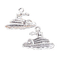 Passenger Ship Metal Charms in 2 Pictured Finishes view 3