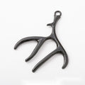Black Antler Branch Metal Pendant Charms In Two Shapes view 3