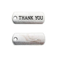 Thank You Rectangular Tag Charms In Four Vintage Finishes view 3