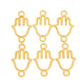 Outline Hamsa Metal Connector in 3 Finishes for DIY Jewelry view 3