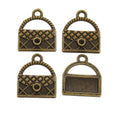 Openwork Handbag Metal Charms in Six Metallic Finishes view 3