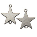 Smooth Star Two-Loop Metal Connector in Two Antique Finishes view 3