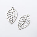 Openwork Leaf Charms in Antique Bronze, Gold Tone, Antique Silver view 3