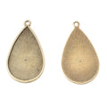 Teardrop Cabochon Pendant Trays in Two Antique Finishes view 3