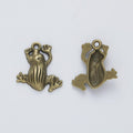 Sitting Frog Charm Metal Jewelry Making Component Pendant view 3