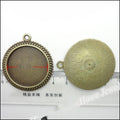 Round Beaded Cabochon Setting Metal Component in 2 Pictured Finishes view 3